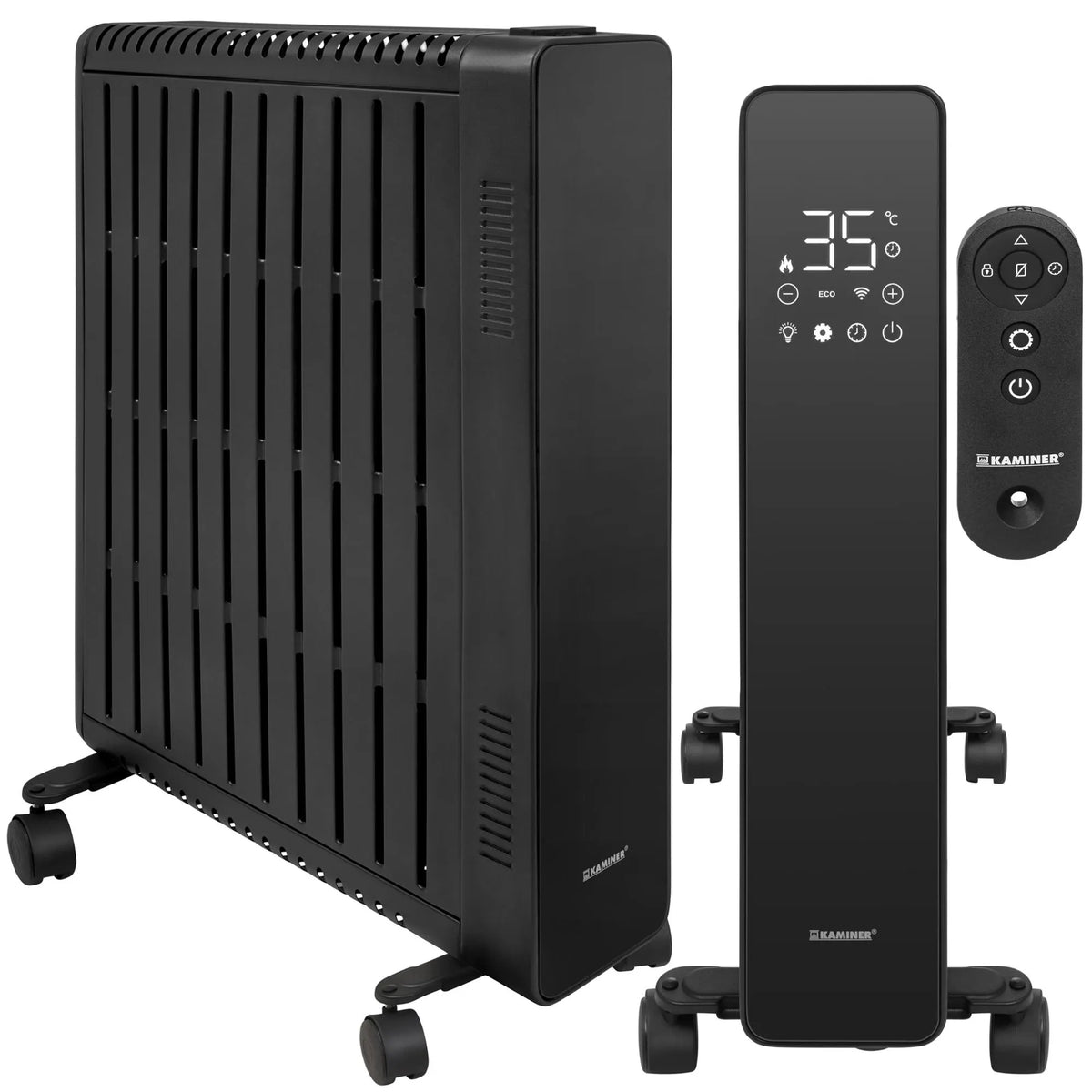 KAMINER Arvell 2500W nutikas WiFi-õliradiaator – rakendusega juhitav elektrisoojendi