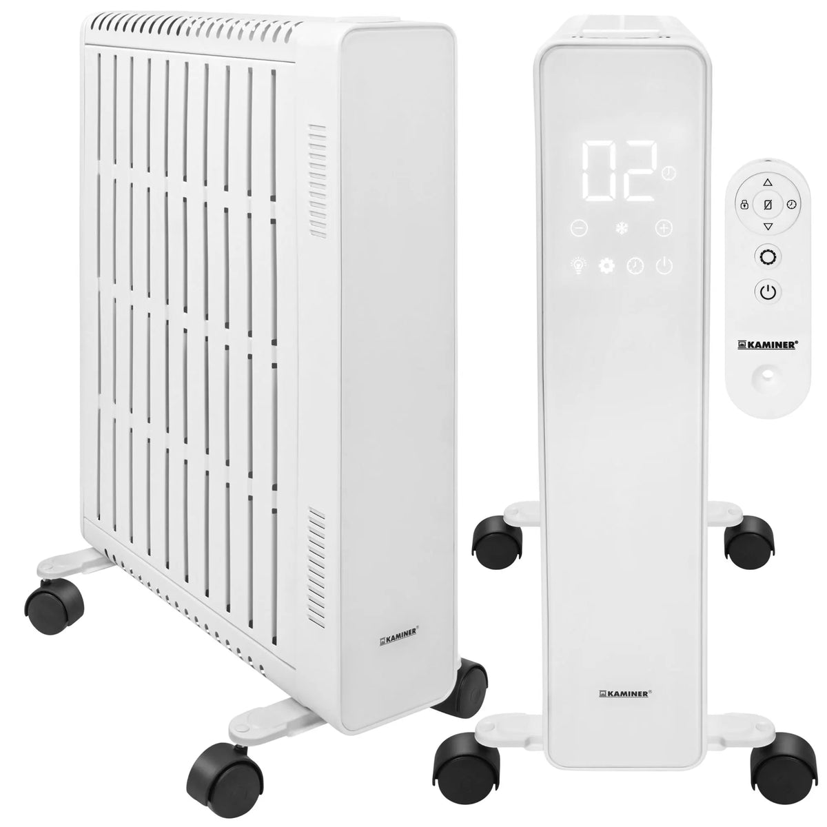 KAMINER Arvell 2500W nutikas WiFi-õliradiaator – rakendusega juhitav elektrisoojendi