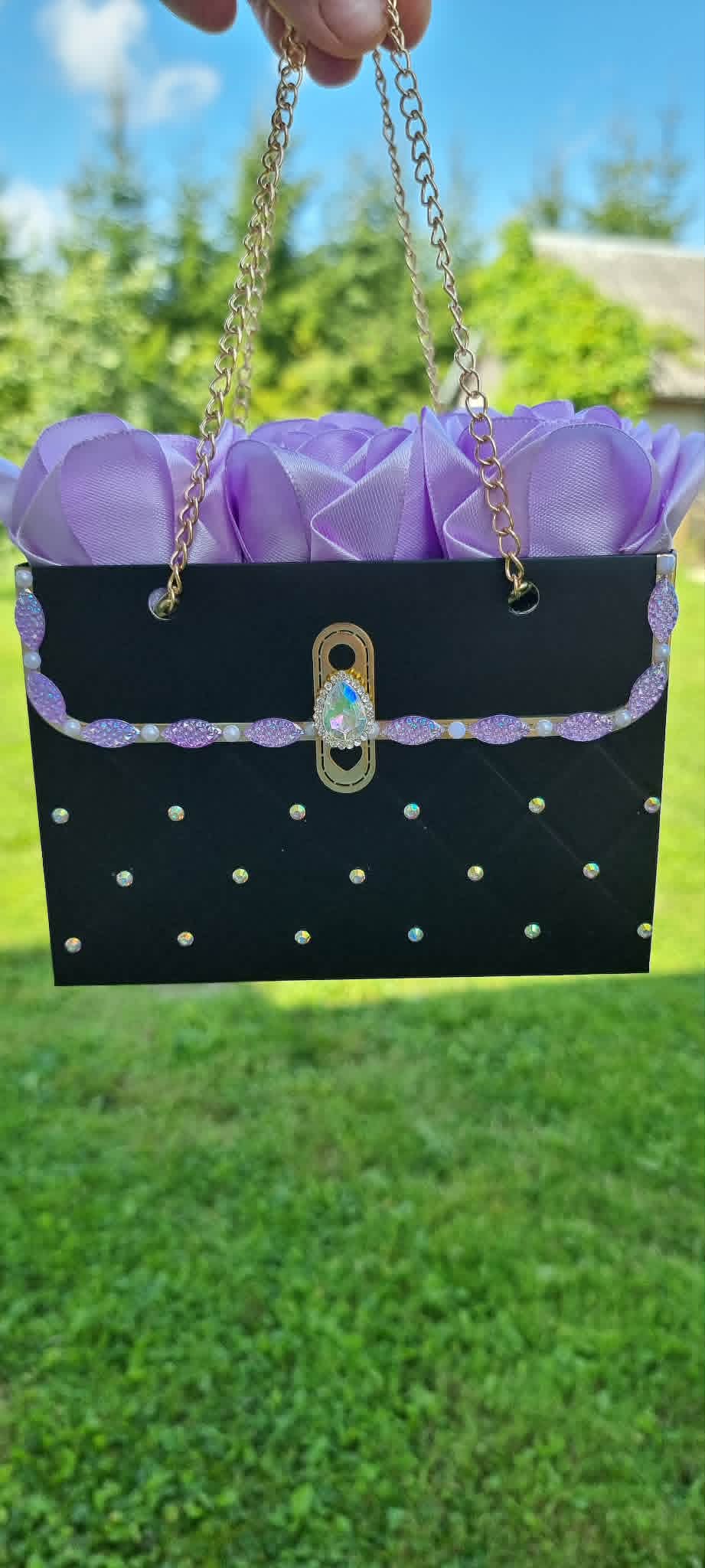Handmade Satin Rose Gift Box – 6 Roses | Custom Colors Available on request