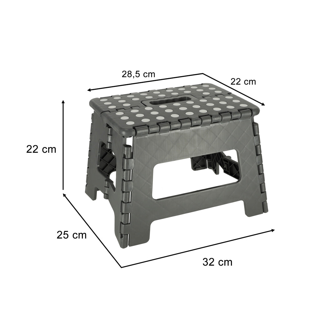 Libisemisvastane kokkupandav taburet. 22 cm. tumehall