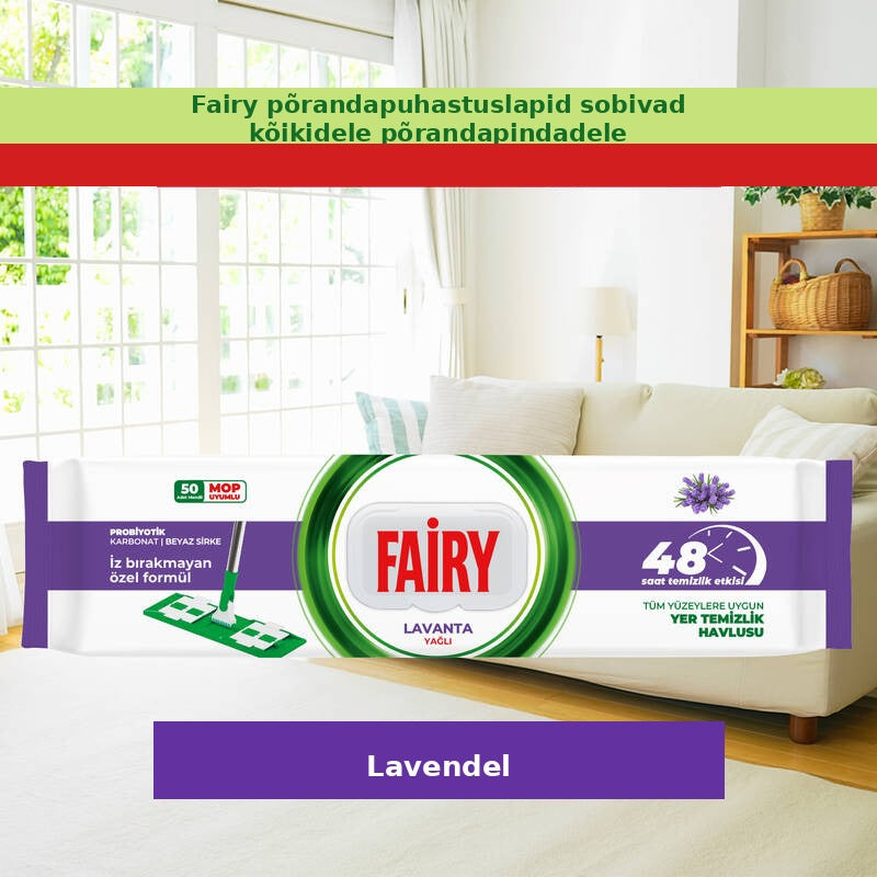 Fairy Power Wipes – põrandapuhastuslapid, 50 tk pakis