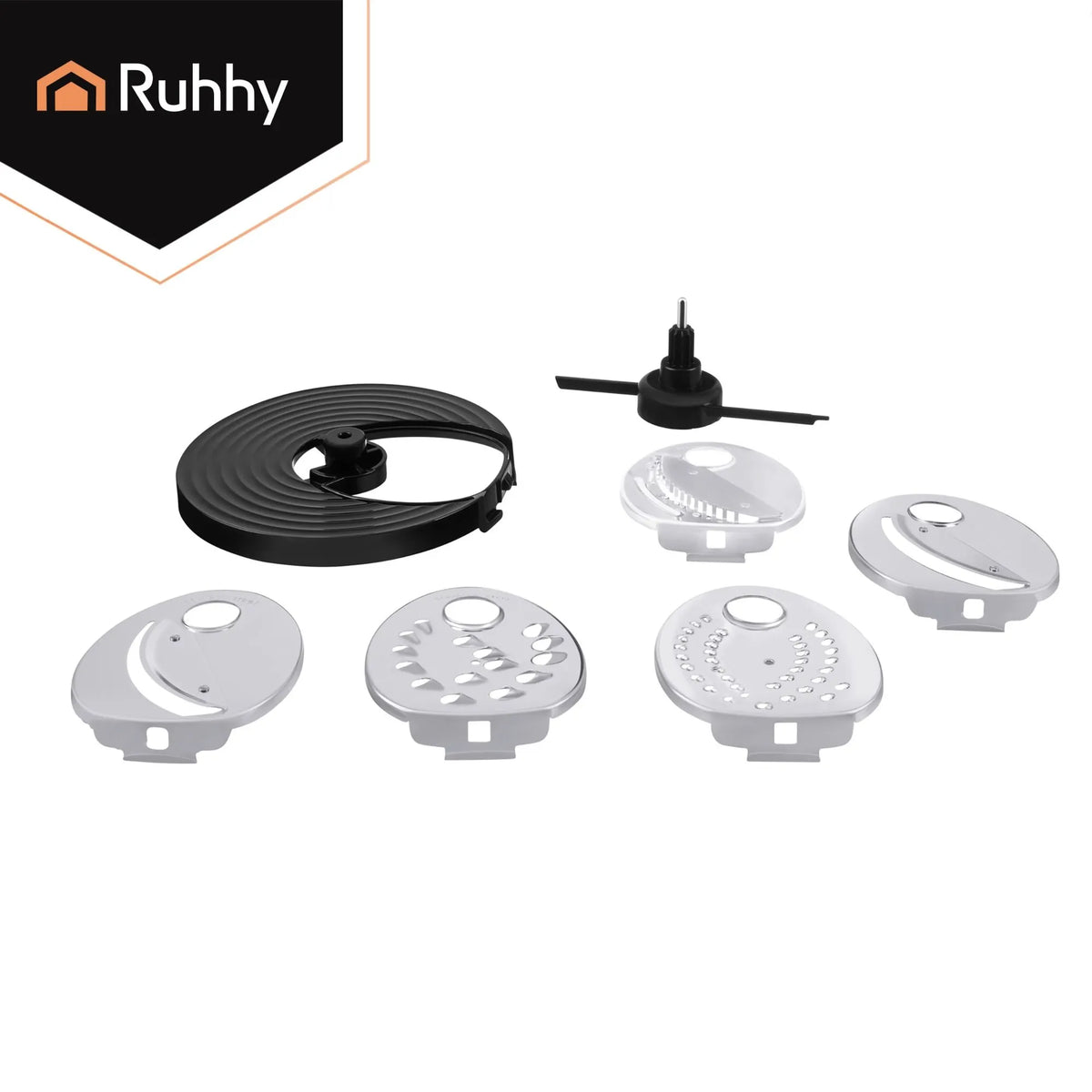 RUHHY Electric Vegetable Chopper & Grater - 200W Multi Slicer with 5 Discs