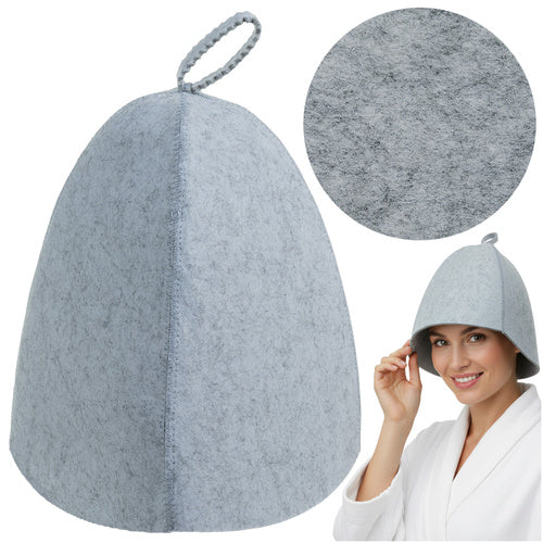 ISOMEDIX Wool Felt Sauna Hat - Head & Hair Protection for Sauna, Steam Room & Hot Tub