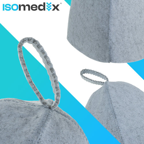 ISOMEDIX Wool Felt Sauna Hat - Head & Hair Protection for Sauna, Steam Room & Hot Tub