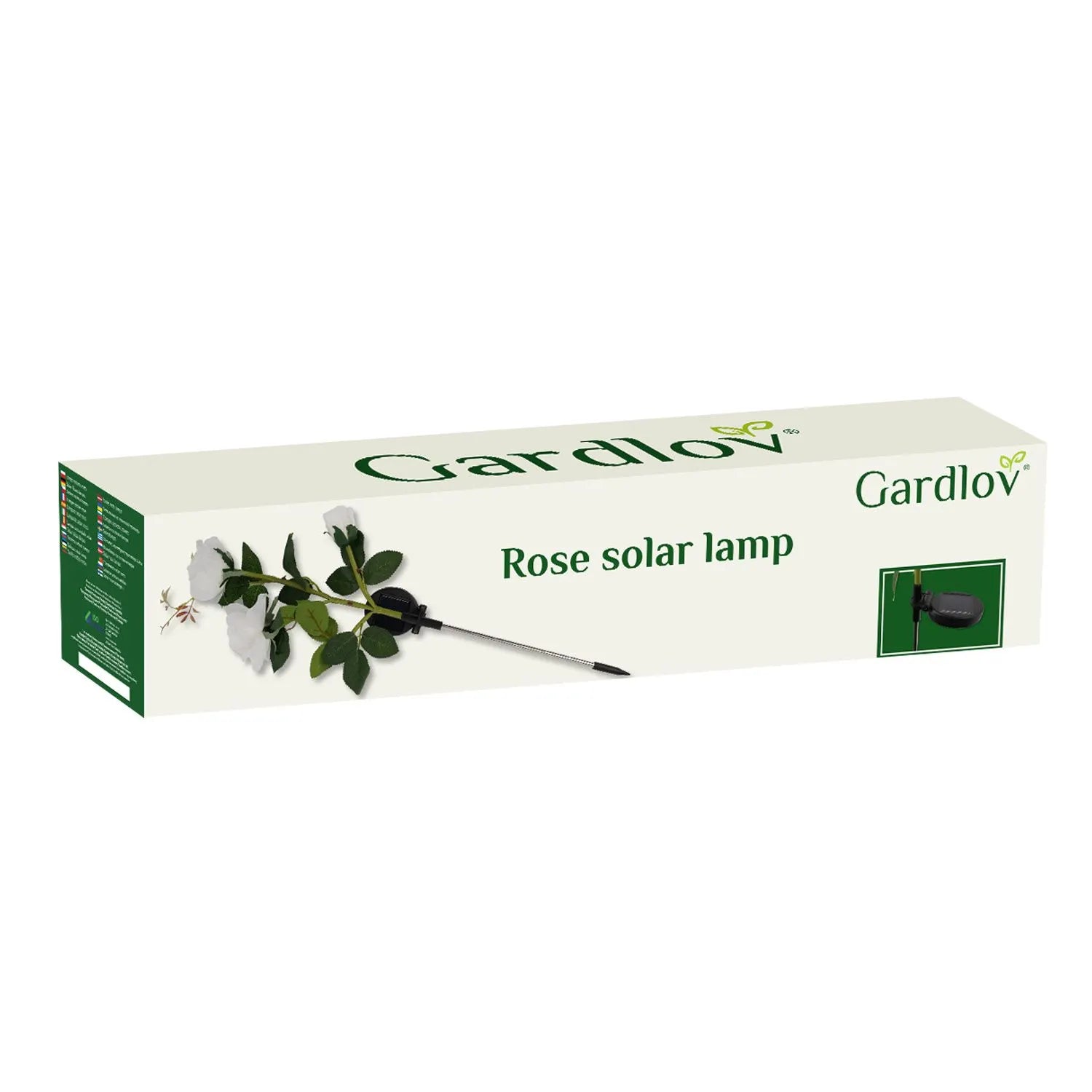 Gardlov Solar Rose LED Garden Lamp – 3 Artificial Flowers, Multicolour