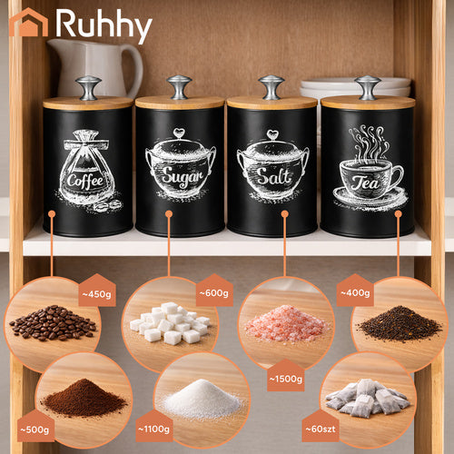 Kitchen Storage Jars Set of 4 – Loft Design (Pre-Order)