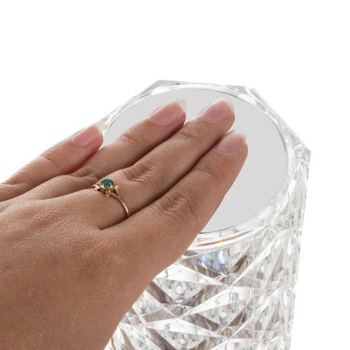 Kristallstiilis LED-roosi projektsioonlamp – 16 värvi, puutetundlik juhtimine ja kaugjuhtimispult