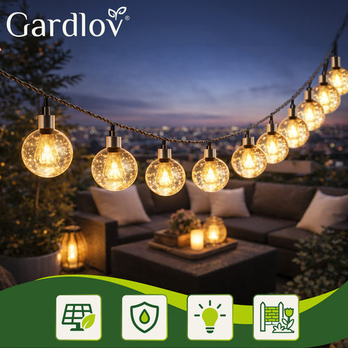 Solar LED-valguskett, 100 palli (9,6 meetrit valgustatud keti osa pikkus)