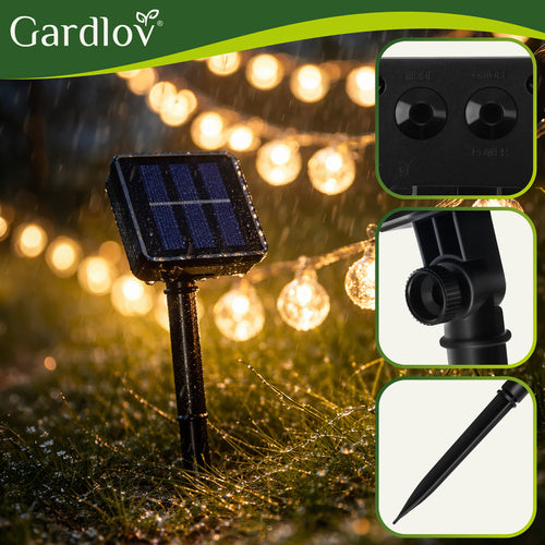 Solar LED-valguskett, 100 palli (9,6 meetrit valgustatud keti osa pikkus)