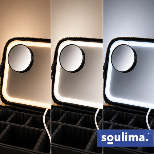 Soulima LED kosmeetikakohver koos peegliga