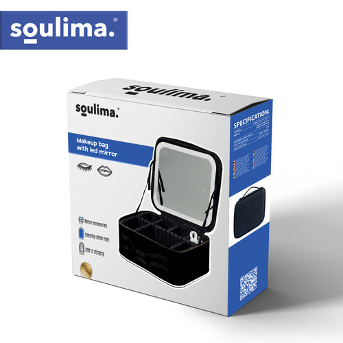 Soulima LED kosmeetikakohver koos peegliga
