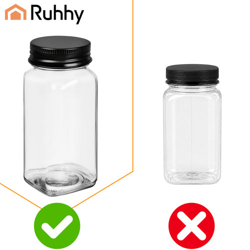 Ruhhy Glass Spice Jars Set of 24 with Labels (Pre-Order)