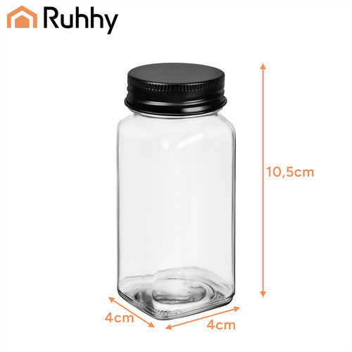 Ruhhy Glass Spice Jars Set of 24 with Labels (Pre-Order)