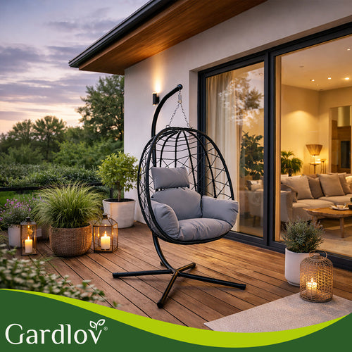 Gardlov Hanging Cocoon Swing Chair with Cushions 150 kg