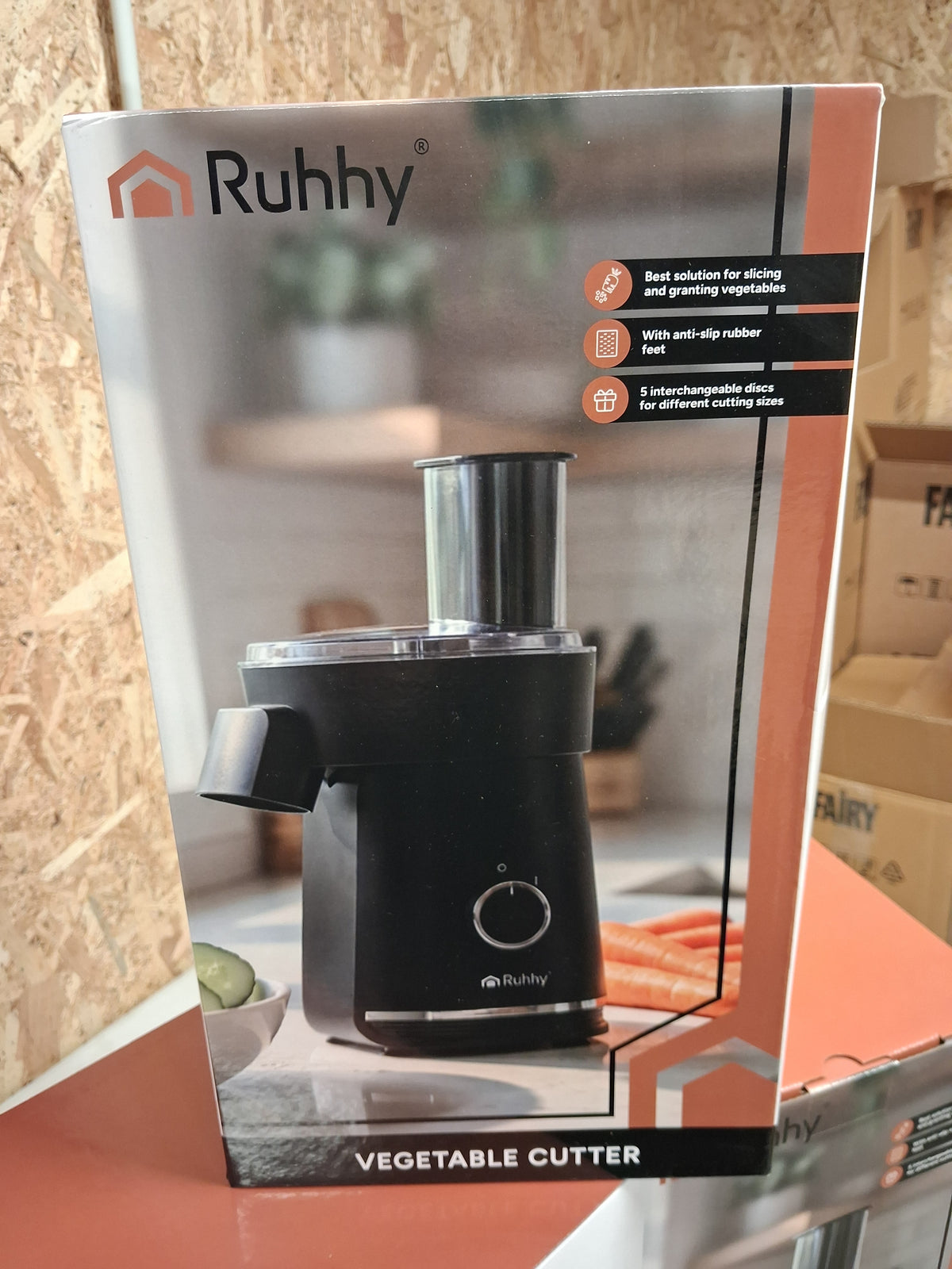 RUHHY Electric Vegetable Chopper & Grater - 200W Multi Slicer with 5 Discs