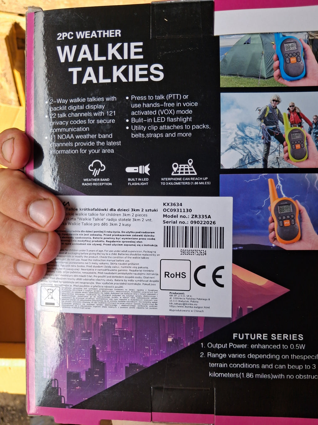 Children's walkie-talkie set
